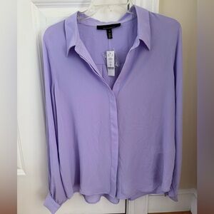 Chic Lavender Button Down Shirt